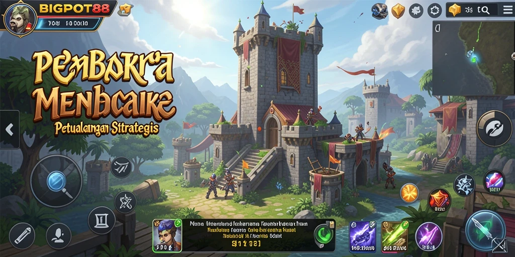 Tangkapan layar menunjukkan keseruan gameplay Tower Defense dalam BIGPOT88.
