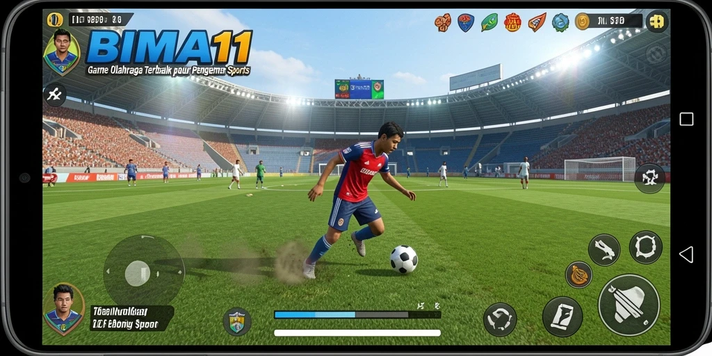 Tampilan menarik dari gameplay olahraga BIMA11 yang penuh aksi.