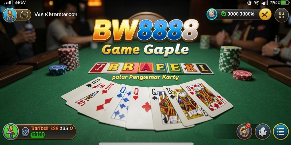 Screenshot gameplay yang menunjukkan momen seru bermain Gaple.