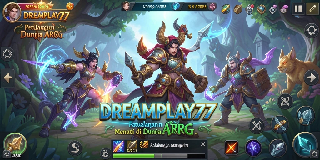 Tampilan gameplay epik dari <strong>DREAMPLAY77</strong> dengan pertarungan yang mengesankan.