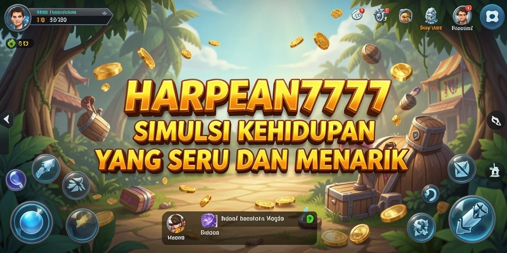 Tampilan permainan <strong>HARAPAN777</strong> menunjukkan kehidupan sehari-hari karakter dalam simulasi.