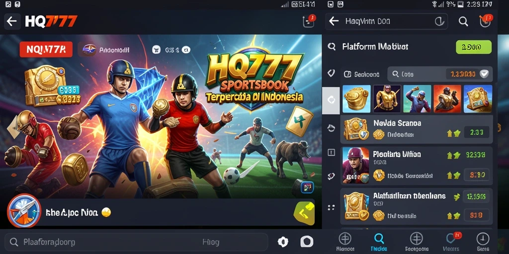 Screenshot utama HQ777 menampilkan pengalaman taruhan olahraga yang menarik.