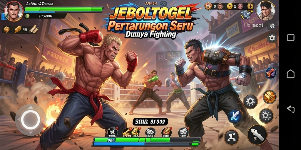 Tampilan mendebarkan dari gameplay pertarungan JEBOLTOGEL.