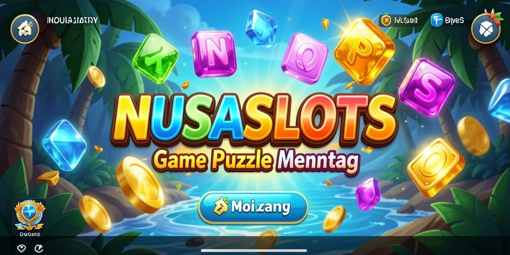 Screenshot NUSASLOTS menunjukkan gameplay puzzle yang menantang dan menarik.