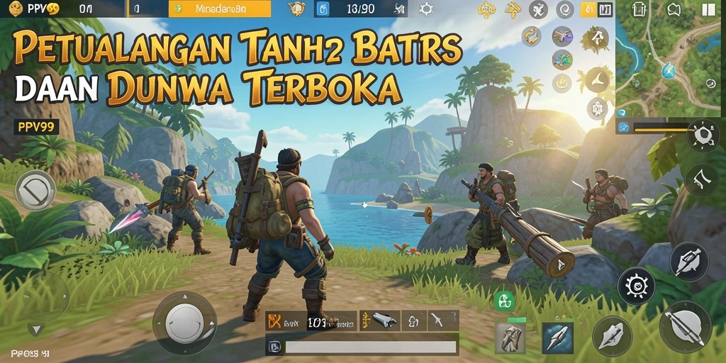 Tangkapan layar menunjukkan petualangan seru di dunia terbuka