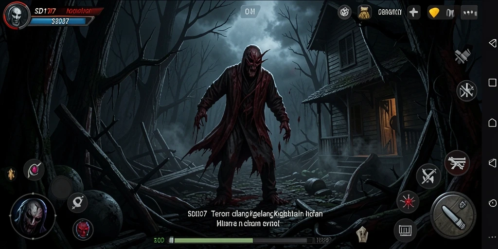 Screenshot SD107 menampilkan momen mengerikan dari gameplay yang menegangkan.
