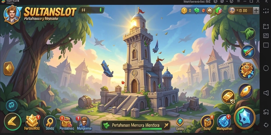 Tampilan menarik gameplay Tower Defense SULTANSLOT.