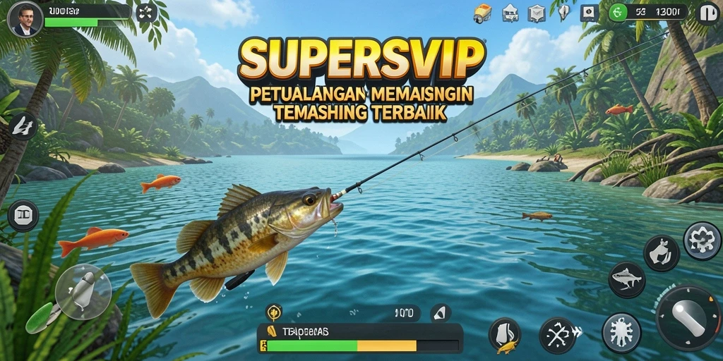 Gameplay menarik dalam SUPERSVIP dengan pemandangan laut yang menawan.