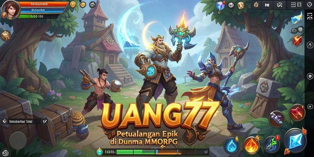 Tampilan gameplay seru di dunia MMORPG UANG77.